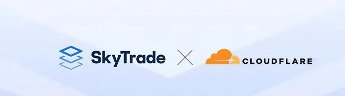 announcement of the skytrade & cloudflare partnership
